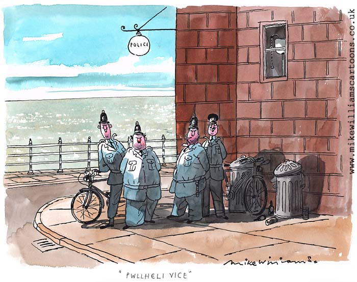 Pwllheli Vice cartoon by Mike Williams
